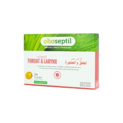 Olioseptil Throat & Larynx - Honey Eucalyptus Lozenges 24 S