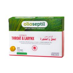 Olioseptil Throat & Larynx - Honey Lemon Lozenges 24 S