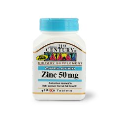 21 St Century Chelated Zinc 50 Mg 100 S