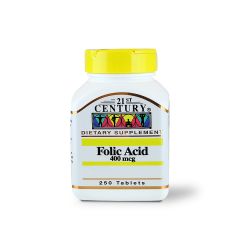 21 St Century Folic Acid 400 Mcg Tab 250 S