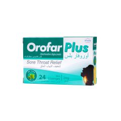 Orofar Plus Sore Throat Relief Mint Lozenges 24 S