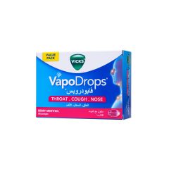 Vicks Vapodrops Berry Menthol Lozenges 36 S