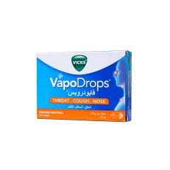 Vicks Vapodrops Orange Menthol Lozenges 16 S