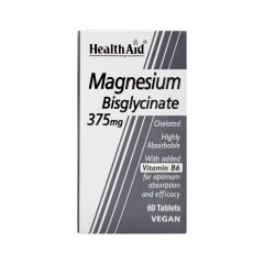 Health Aid Magnesium Bisglycinate 375 Mg Vegan Tabs 60 S