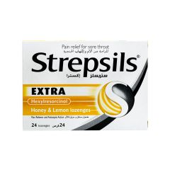 Strepsils Extra Honey & Lemon Lozenges 24 S