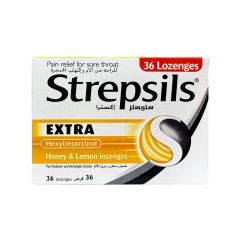 Strepsils Extra Honey & Lemon Lozenges 36 S