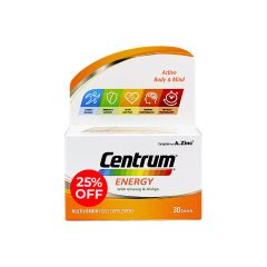 Centrum Energy Tab 30 S @ 25% Off