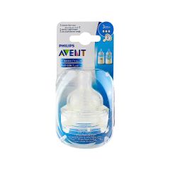 Avent Anti Colic Silicone Teat 3 M+ Medium Flow 2 S Scf633 / 27