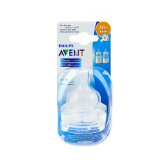 Avent Anti Colic Silicone Teat 6 M+ Fast 2 S Scf634 / 27