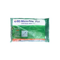 Bd Micro-Fine Plus Insulin Syringe 1 Ml 30 G 10 S