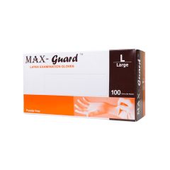 Max-Guard Gloves Latex Powder Free L 100 S