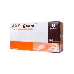 Max-Guard Gloves Latex Powder Free M 100 S