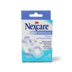 Nexcare Plaster Clear Waterproof Assorted 30 S