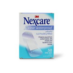 Nexcare Plaster Clear Waterproof One Size 50 S