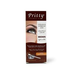 Pritty Eyelash & Eyebrow Dye Brown 15 Ml