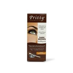 Pritty Eyelash & Eyebrow Dye Dark Brown 15 Ml